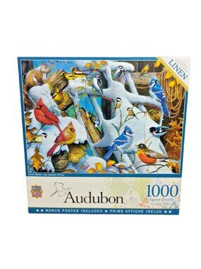 MasterPieces Snow Birds 1000 Piece Jigsaw Puzzle with Poster Complete